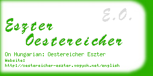 eszter oestereicher business card